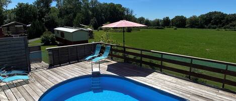 Outdoor pool, a heated pool