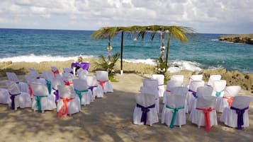 Outdoor banquet area