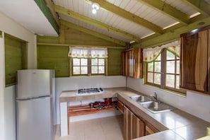 Fridge, microwave, stovetop, coffee/tea maker -  Amazingly Affordable Savings "Rustic Jamaican Vibes" on Ocean Front, Selecluded (St. Mary, Jamaica)