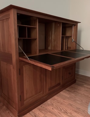 Desk in primary bedroom