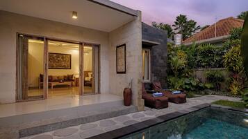 Huvila, 1 makuuhuone | 1 makuuhuone, tallelokero huoneessa, silitysrauta/-lauta, ilmainen Wi-Fi