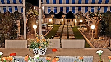 Outdoor banquet area