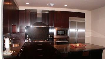 Fridge, microwave, dishwasher, ice maker