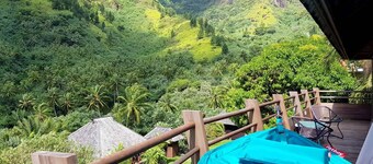 Wooden architect villa with jacuzzi