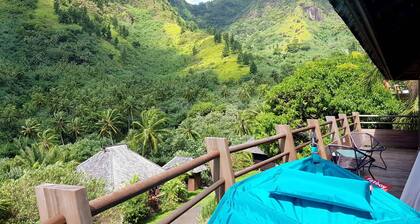 Wooden architect villa with jacuzzi