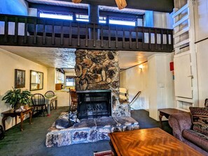 TV, fireplace, DVD player, stereo