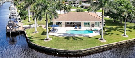 Outdoor pool, a heated pool