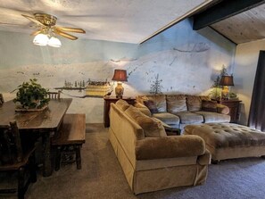 TV, fireplace, DVD player