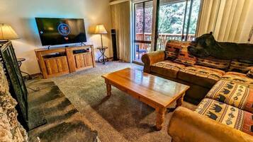 TV, fireplace, DVD player