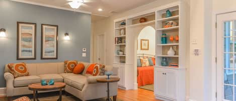 TV, DVD player, books
