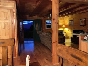 Smart TV, fireplace, DVD player, books - Authentic log cabin with astonishing mountain views; close to Blue Ridge Parkway (Waynesville)