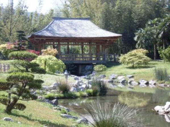 Property grounds - Montaren Et Saint Mediers: LODGING the OLIVE-TREES apartment in Farmhouse of the XVIIIème century with independent entry, made safe heated swimming pool and Spa (Montaren-Et-Saint-Médiers)