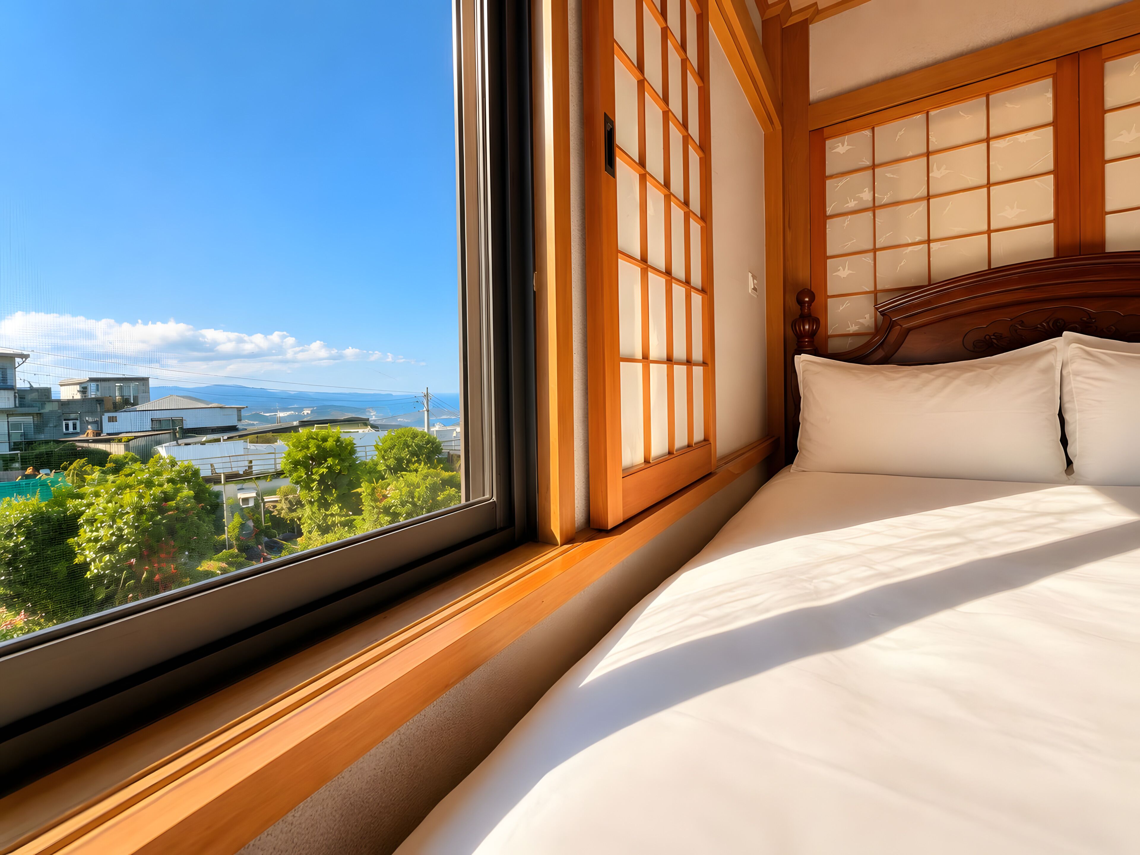 Traditional Quadruple Room, Multiple Beds, Non Smoking, Ocean View | Individually furnished, blackout drapes, free WiFi, bed sheets