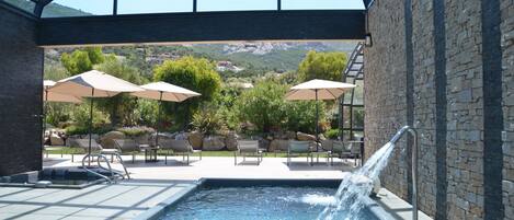 Indoor pool, a heated pool