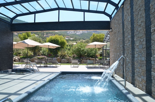 Indoor pool, a heated pool