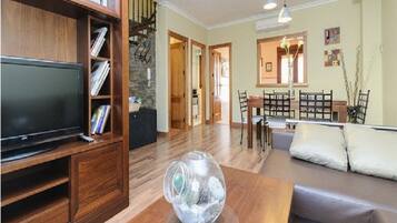 Télévision, lecteur de DVD, baby-foot, table de tennis de table