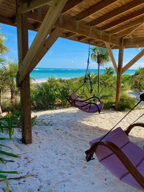 Terrace/patio - Stunning, Private, Pink Sand, Beachfront Estate with 70ft dock on Bonefish Flats (Windermere Island)