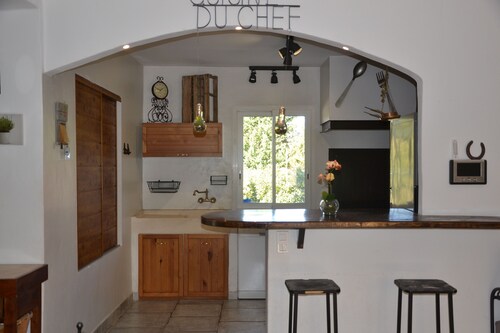 Farmhouse in the countryside with mature garden and swimming pool