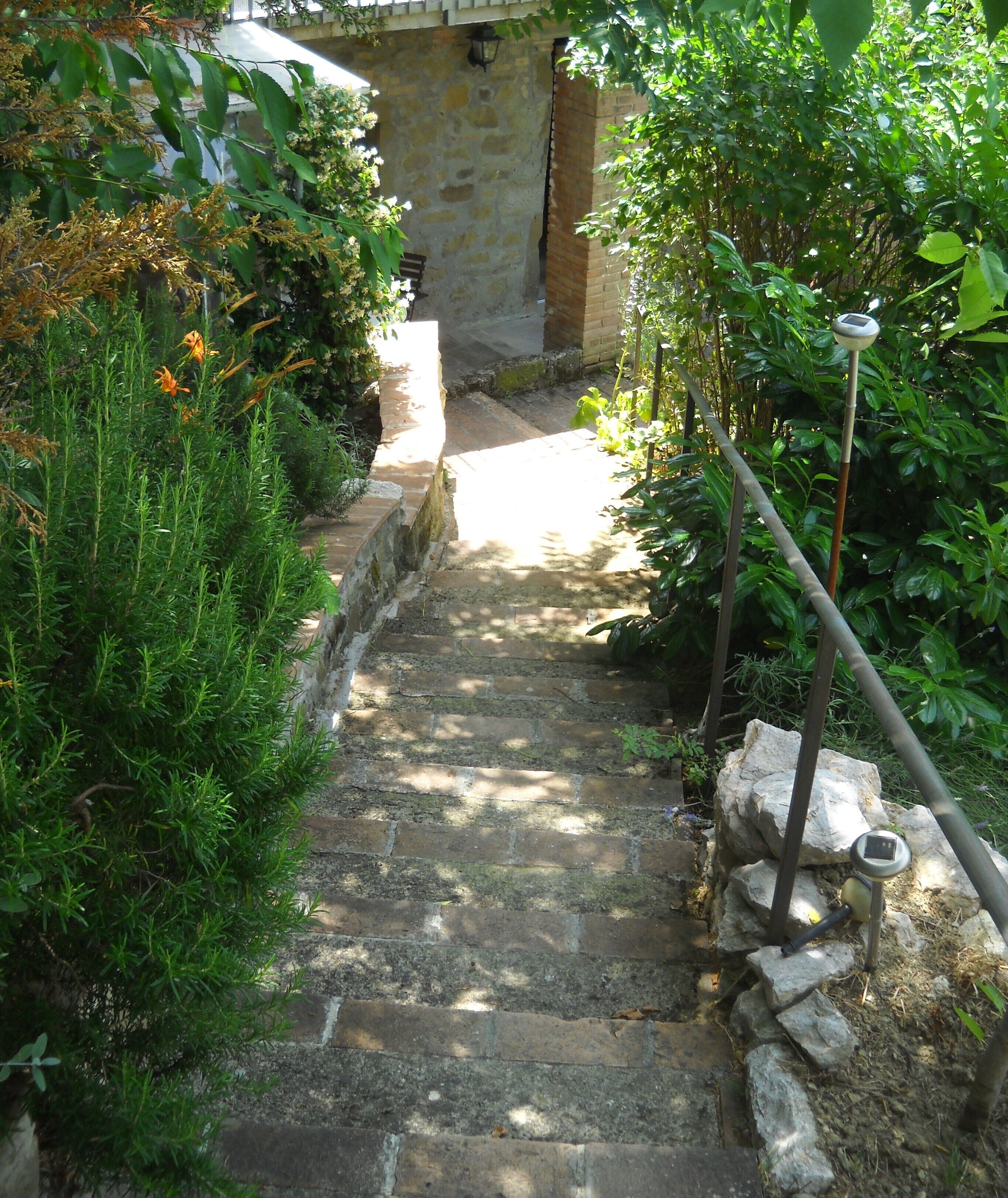 Villa La Rogaia - apartment La Mimosa - stairs to the entrance