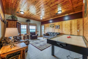 TV, fireplace, DVD player, stereo