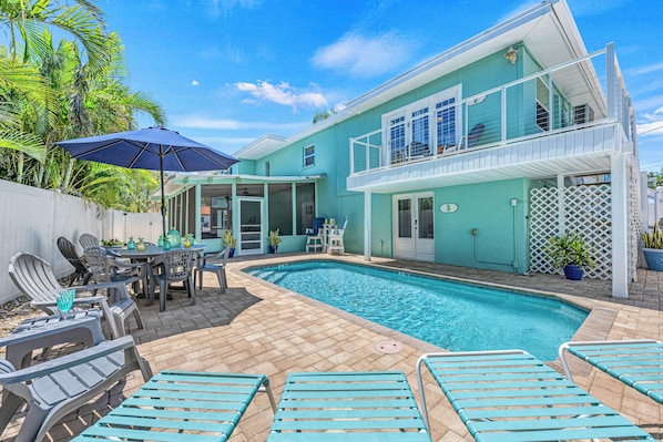A heated pool