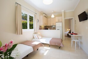 1 makuuhuone, silitysrauta/-lauta, ilmainen Wi-Fi, vuodevaatteet