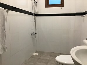 Family Room | Bathroom | Shower, hydromassage showerhead, towels, soap