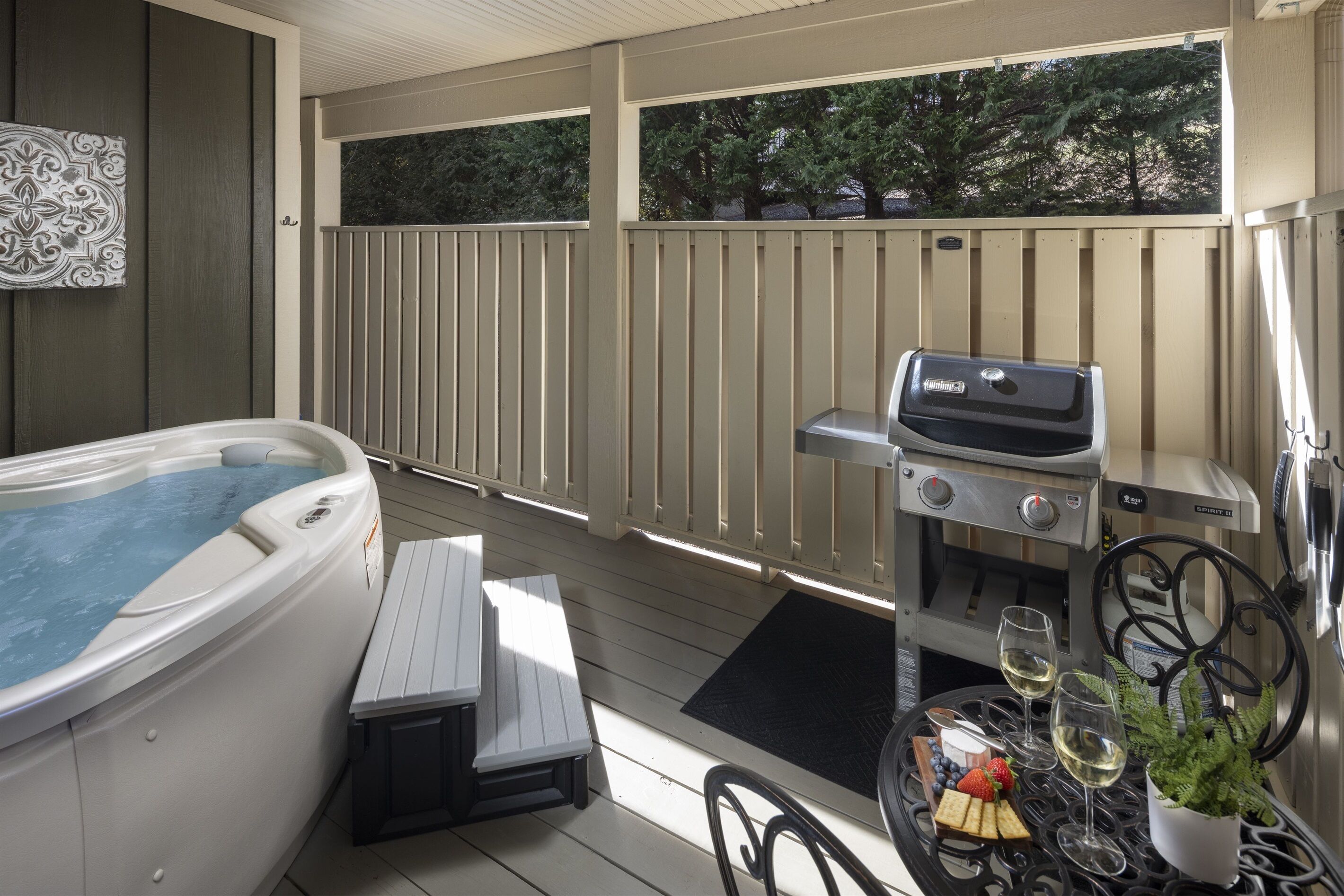 Outdoor spa tub