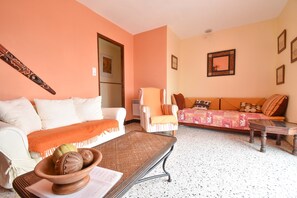 TV, fireplace, DVD player, books