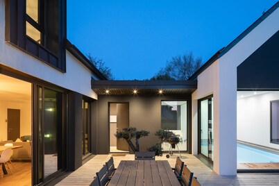 Villa O Bord de l'O Sainte Marine, sea view, swimming pool 29°, beach access