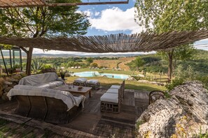 Terrace/patio - Tuscan country villa with private swimming pool (Saturnia)