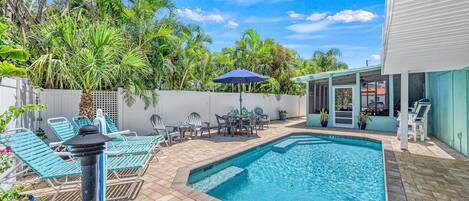 Una piscina riscaldata