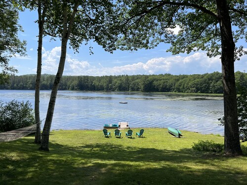 Enjoy Sunset views on tranquil Dexter Pond