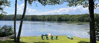Enjoy Sunset views on tranquil Dexter Pond