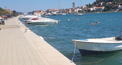 Sea view and seafront Villa Dolores in Tisno on the Dalmatian coast