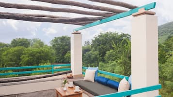 Casa de campo de lujo, 1 cama King size, vista a la colina | Terraza o patio