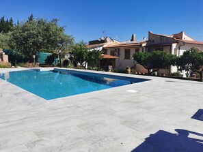 Outdoor pool - Villa With Pool and Panoramic Sea view, close to the beach - Smartworking (Trabia)