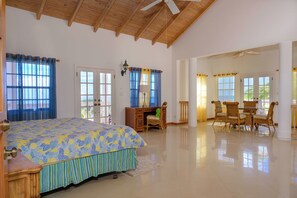 5 bedrooms, desk, iron/ironing board, travel cot