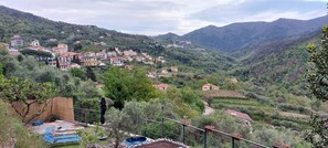 A hillside village with terraced houses and a pool area. - Entire villa "Ma Se Ghe Pensi" near Sestri Levante - Portofino - 5 Terre (Castiglione Chiavarese - Sestri Levante)