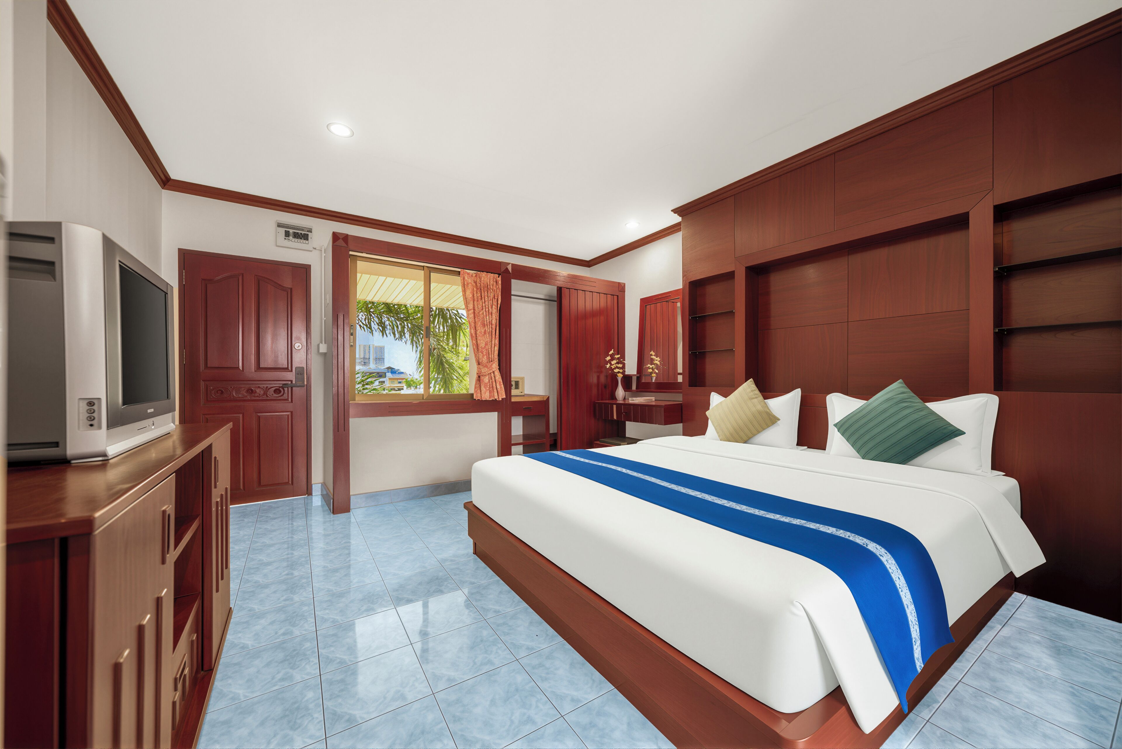 Premium bedding, pillow-top beds, in-room safe, individually decorated