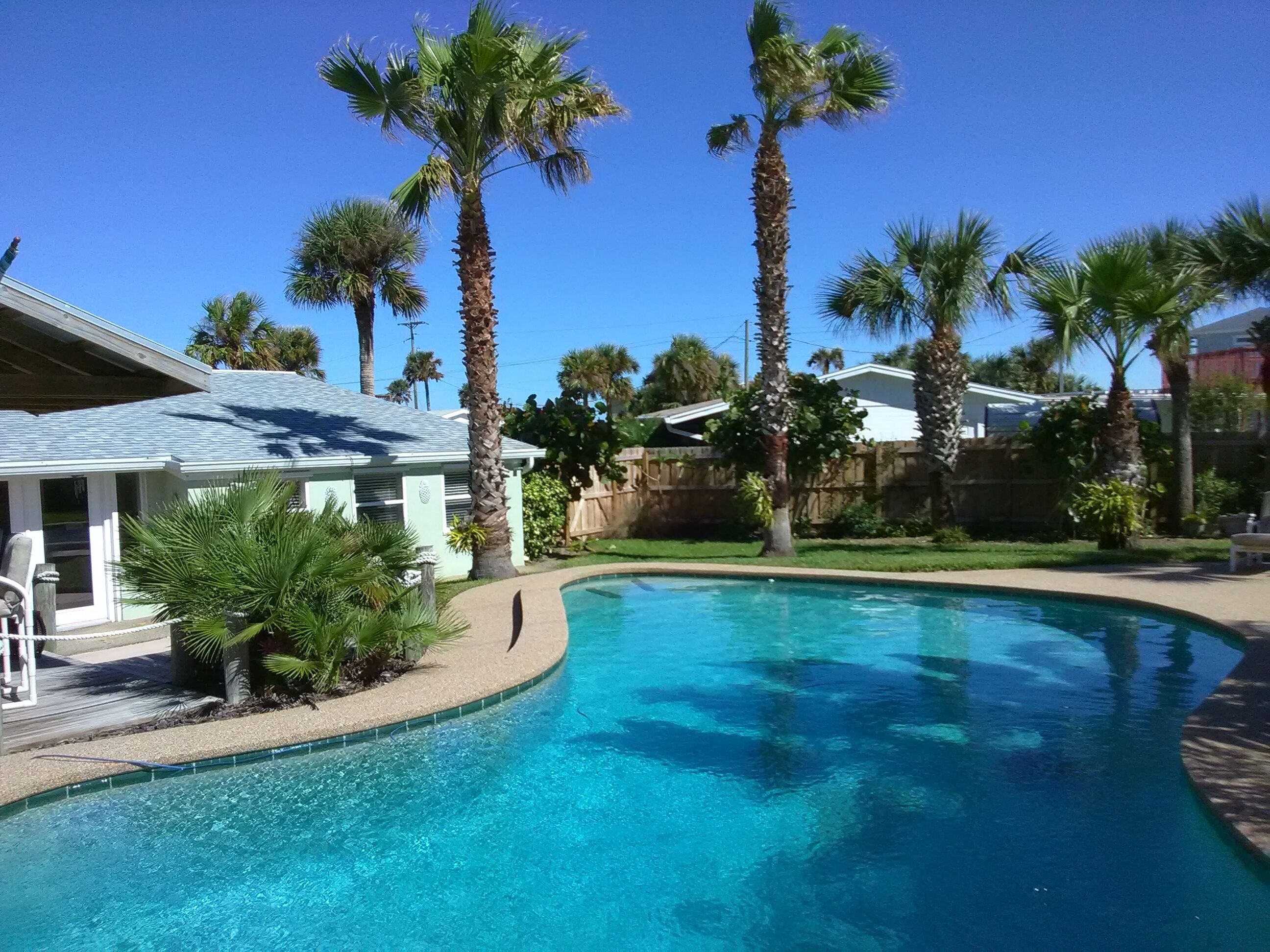 Pet Friendly Tropical escape by the pool in Ormond by the Sea 