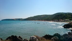 Beach nearby, sun-loungers