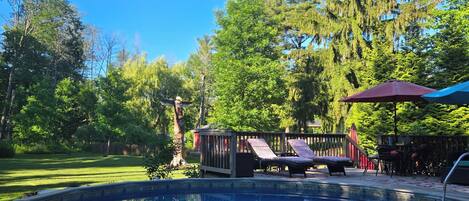 Piscine extérieure, piscine chauffée