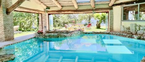 Indoor pool, a heated pool