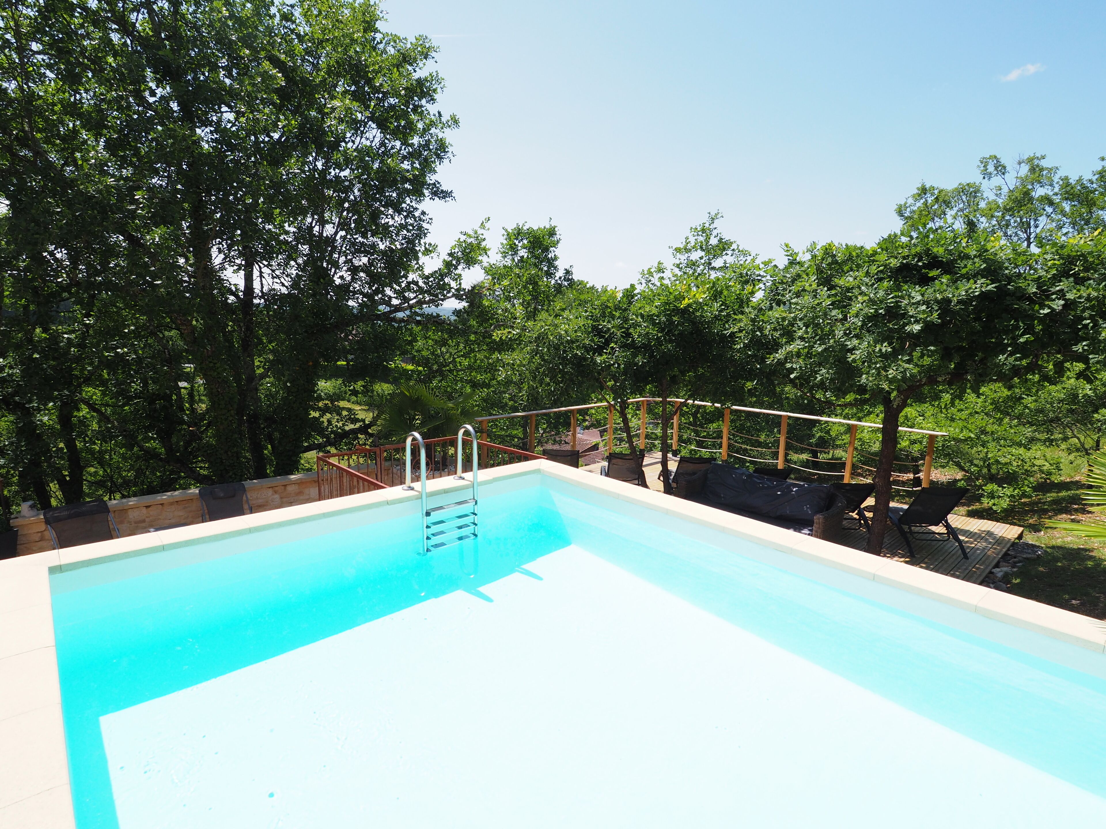 Piscine extérieure, piscine chauffée