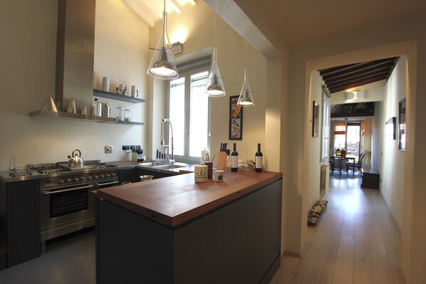Fridge, oven, stovetop, dishwasher