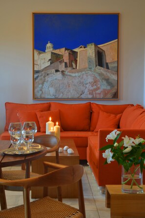 Smart TV, fireplace - Luxury Architect Designed Cycladic House (Vothonas Santorini)