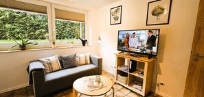 智能电视、乒乓球、书、立体声音响