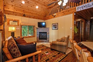 TV, fireplace, DVD player