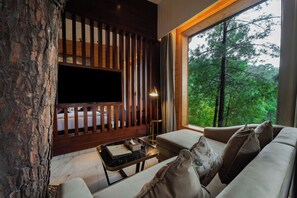 Premium Plus Cottage Valley Facing | Living area | Table tennis, books - Kasauli Hills Resort (Kasauli)